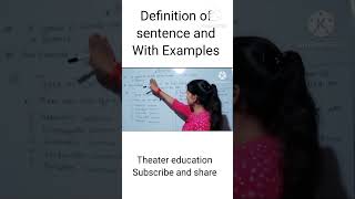 What is the definition Sentence  its kinds and With Examples viral video Shorts Tricks [upl. by Larrabee644]