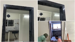 Ep13 kitchen Door Frame Granite  Remodelling Flat Chennai  old Flat Remodelling  Ph9789951863 [upl. by Kapor182]