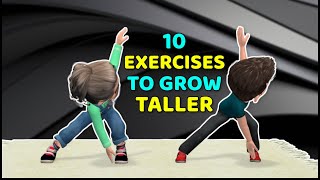 10 STRETCHING EXERCISES TO GROW TALLER BOYS AND GIRLS WORKOUT [upl. by Saw]