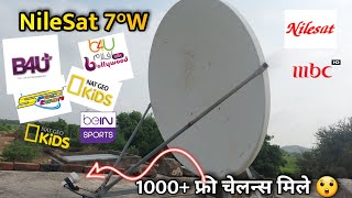 Nilesat Satellite 7W  How To Set and Scan Frequencies  Latest Updates 1000 Channels [upl. by Attekram241]