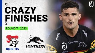 Crazy NRL Finishes  Newcastle Knights v Penrith Panthers  Round 5 2023 [upl. by Annadal]