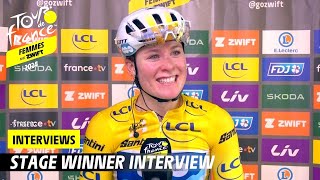 Postrace interview  Stage 2  Tour de France Femmes avec Zwift 2024 [upl. by Acisset]