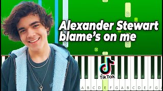 Alexander Stewart  blame’s on me Piano Tutorial [upl. by Siriso]