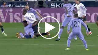 The moment Diakhaby injured the Valencia player in front of Real Madrid [upl. by Anyk]