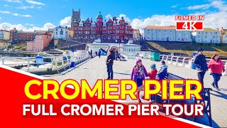 CROMER PIER  Full tour along the Pier in Cromer Norfolk England  4k Virtual Walk [upl. by Nellie]