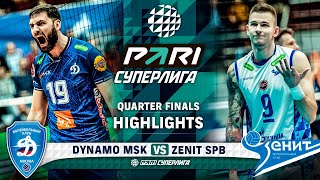 Dynamo MSK vs Zenit SPB  HIGHLIGHTS  Quarter Finals  Round 3  Pari SuperLeague 2024 [upl. by Ynots392]