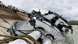 O Aterrorizante Naufrágio do gigantesco encouraçado USS Arizona BB39 [upl. by Ineslta]