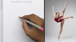 How to practice Anatomy Pose drawing Figure Drawing step by step Gesture drawing [upl. by Anais]