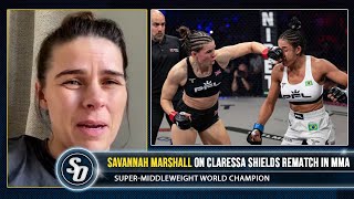 SAVANNAH MARSHALL RIPS INTO CLARESSA SHIELDS on cage rematch Shes stopped no one [upl. by Vaish]