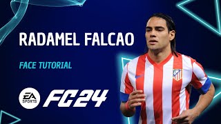 EA FC24 Player Creation Guide RADAMEL FALCAO Lookalike Face Tutorial  Stats [upl. by Yasnyl890]