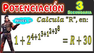 Potenciación  3ero de secundaria Nivel II [upl. by Anallese32]