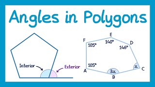 Angles in Polygons  GCSE Maths [upl. by Yentuoc]