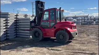 4X4 5Ton Rough Terrain forklift with rotaotor [upl. by Nod64]