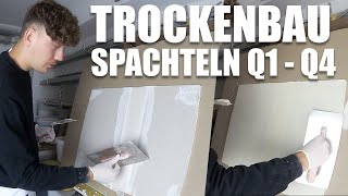 Trockenbau richtig spachteln wie ein Profi Qualitätsstufe Q1 bis Q4 – So geht’s DIY  kreativtobi [upl. by Jeane101]