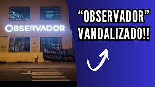 EXTREMAESQUERDA VANDALIZA OBSERVADOR REAÇÃO [upl. by Pacien]