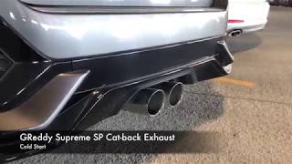 2017 Civic Sport Hatchback GReddy Supreme SP Catback Exhaust System [upl. by Ahsykal]