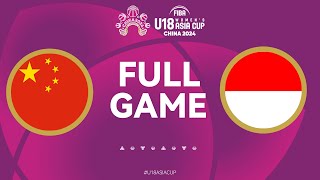 China v Indonesia  Full Basketball Game  FIBA U18 Womens Asia Cup 2024  Divison A  Group Phase [upl. by Redienhcs250]