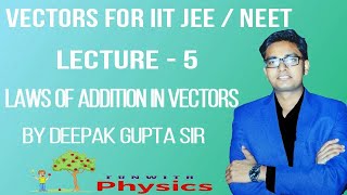 vectors for neet  vectors for iit jee  vectors physics class 11th  laws of addition in vectors [upl. by Lindeberg]