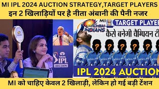 MI IPL 2024 AUCTION STRATEGY MI TARGET PLAYERS  MI Playing 11 2024 MI Squad 2024 Tyagi Sports [upl. by Vicky]