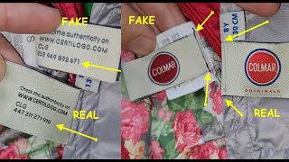 Real vs fake Colmar down jacket How to spot fake Certilogo Colmar originals winter jacket [upl. by Sackey]