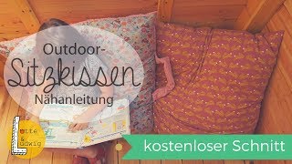 Outdoor Sitzkissen selbst nähen kostenloser Schnitt [upl. by Dimphia785]