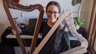 Comparing Three Harpsicle Harps Walnut Special Edition Fullsicle Flatsicle and a Maple Fullsicle [upl. by Nosa]