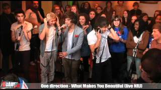 One direction  What Makes You Beautiful  Live  CCauet sur NRJ [upl. by Ahsiekal843]