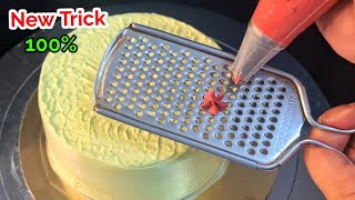 देसी जुगाड़ से सजाये cakeNew Easy trick for cake decoration  Trending Birthday Cake decoration [upl. by Onabru541]