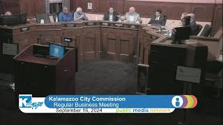 September 16 2024 Kalamazoo City Commission Regular Business Meeting [upl. by Akcire]