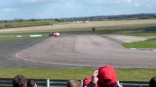 Hollamby vs George BTCC Thruxton 4 Apr 2010MOV [upl. by Ahtan]