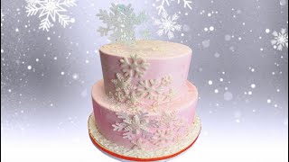 PASTEL CON COPOS DE NIEVE [upl. by Willey]