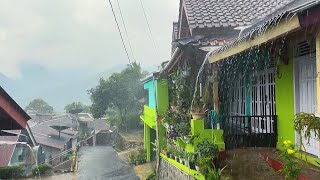 Rain in beautiful villages in Indonesianatural freshness falls from the sky [upl. by Derwood]