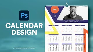 How to Design a 2022 Calendar in Photoshop  How to Use Adobe Photoshop Part 19 [upl. by Mahon]