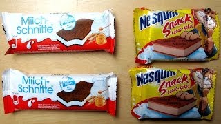 Ferrero Milchschnitte vs Nestlé Nesquik Snack Cacao [upl. by Gniliem]