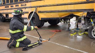 Heavy Lifting Vehicle Extrication with Paratech Hydra Fusion Struts  Firefighter Training [upl. by Sille396]