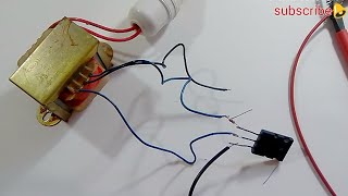 Inverter 12 to 220v  using only one transistor  TTC5200 [upl. by Ellertal928]