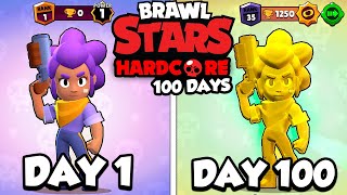 I Survived 100 Days in HARDCORE Brawl Stars… [upl. by Bentlee]