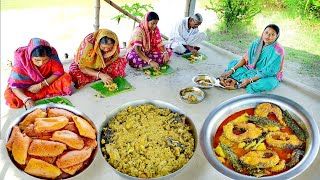 করোলা আর রুই মাছের ঝোল দিয়ে সবাই একথালা করে ভাত খেয়ে নিলো সাথে মোচার ঘন্ট আর চলকুমড়ো রেসিপি [upl. by Grady]