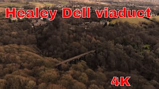 Healey Dell Wallbank and spodden valley Rochdale Drone 4k [upl. by Sarah]