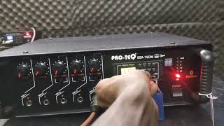 PROTEQ  SSA  150UBR automobile amplifier dj power [upl. by Nolek918]