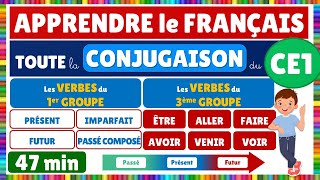 Apprendre TOUTE la CONJUGAISON du CE1 [upl. by Enorahs]