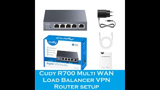 Cudy R700 Multi WAN Load balancer VPN Router setup  Load Balancer  Two internet Line Dual WAN [upl. by Eiduj]