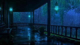 Heavy Rain in the forest and Thunderstorm sounds for Sleep [upl. by Havot778]