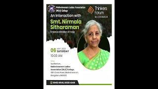 An Interaction with Finance Minister of India Smt Nirmala Sitharaman [upl. by Juster457]