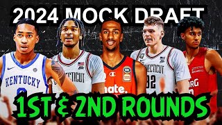 OFFICIAL 2024 NBA Mock Draft 60 FULL 1ST amp 2ND ROUNDS  PICKS 158 [upl. by Bowden189]