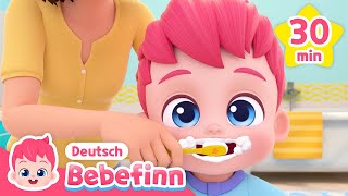 30 Minuten Zahnputzlied für Kinder 🦷  Mix  Bebefinn Deutsch  Kinderlieder [upl. by Ennoirb338]