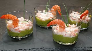 VERRINES de lAvocat et Crevettes recette facile🍤 ՎԵՂԻՆ ծովախեցգետին ավոկադո [upl. by Anzovin]