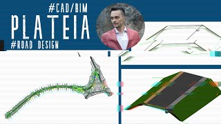 CADBIM PLATEIA v 7 minutah projektiranje ceste [upl. by Nirret]