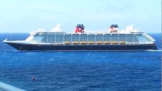 Disney Fantasy amp Disney Dream Ships Horn Battle [upl. by Genaro]