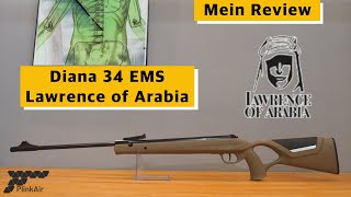 PlinkAir  Diana 34 EMS LoA 45 mm Review Luftgewehr airgun cal 177 [upl. by Ravid]